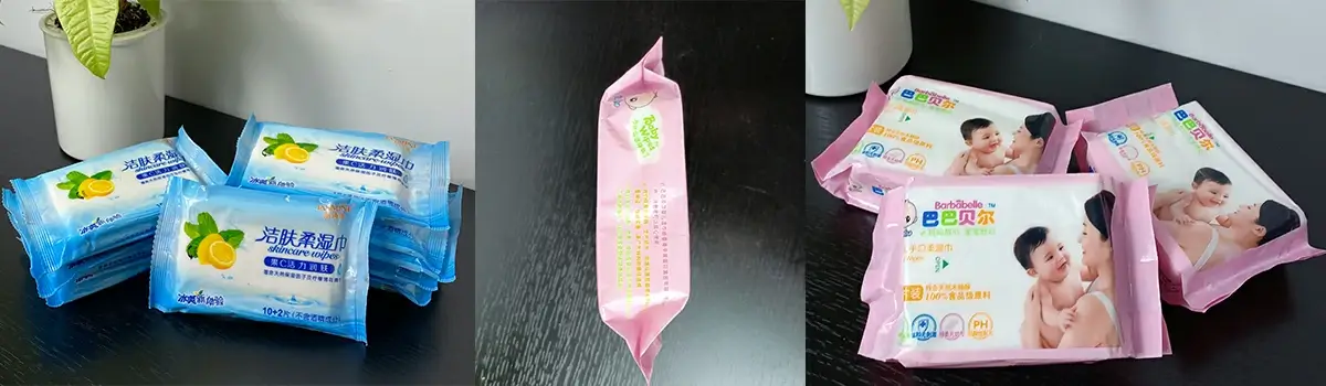 pouch sachet disposable wet tissue pocket packing machine